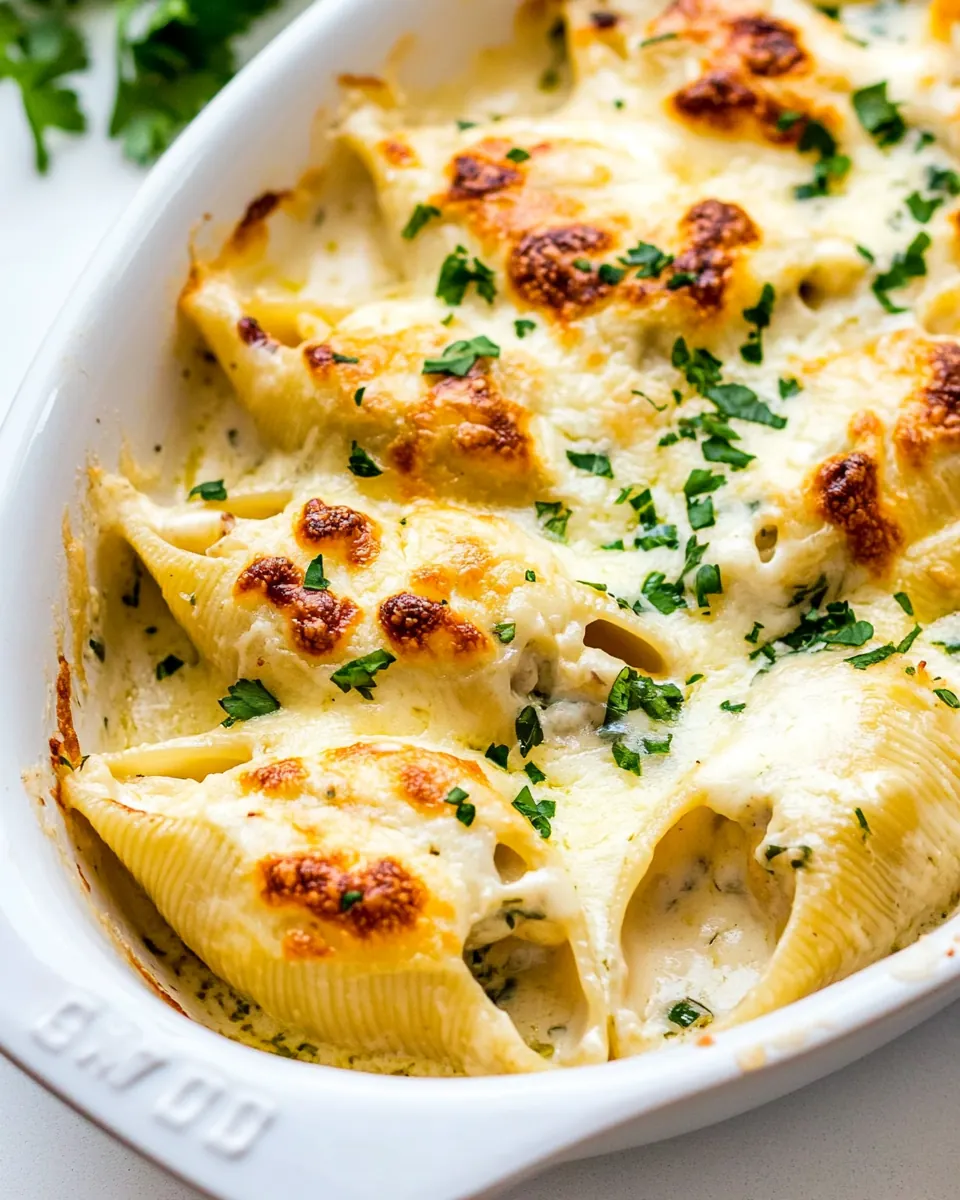 Chicken Alfredo Stuffed Shells