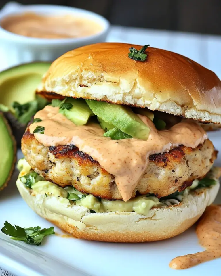 Chicken Avocado Burger with Chipotle Yogurt Sauce