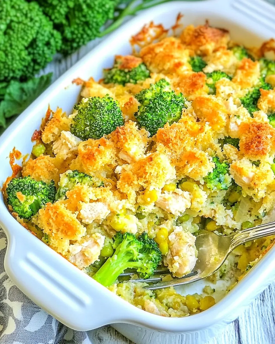 Chicken Broccoli Stuffing Casserole
