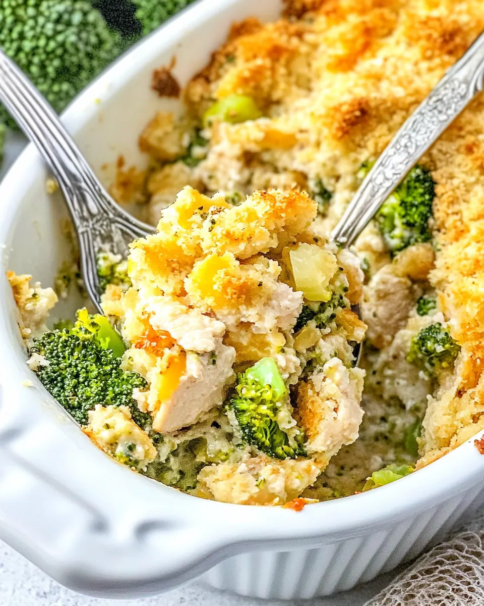 Chicken Broccoli Stuffing Casserole