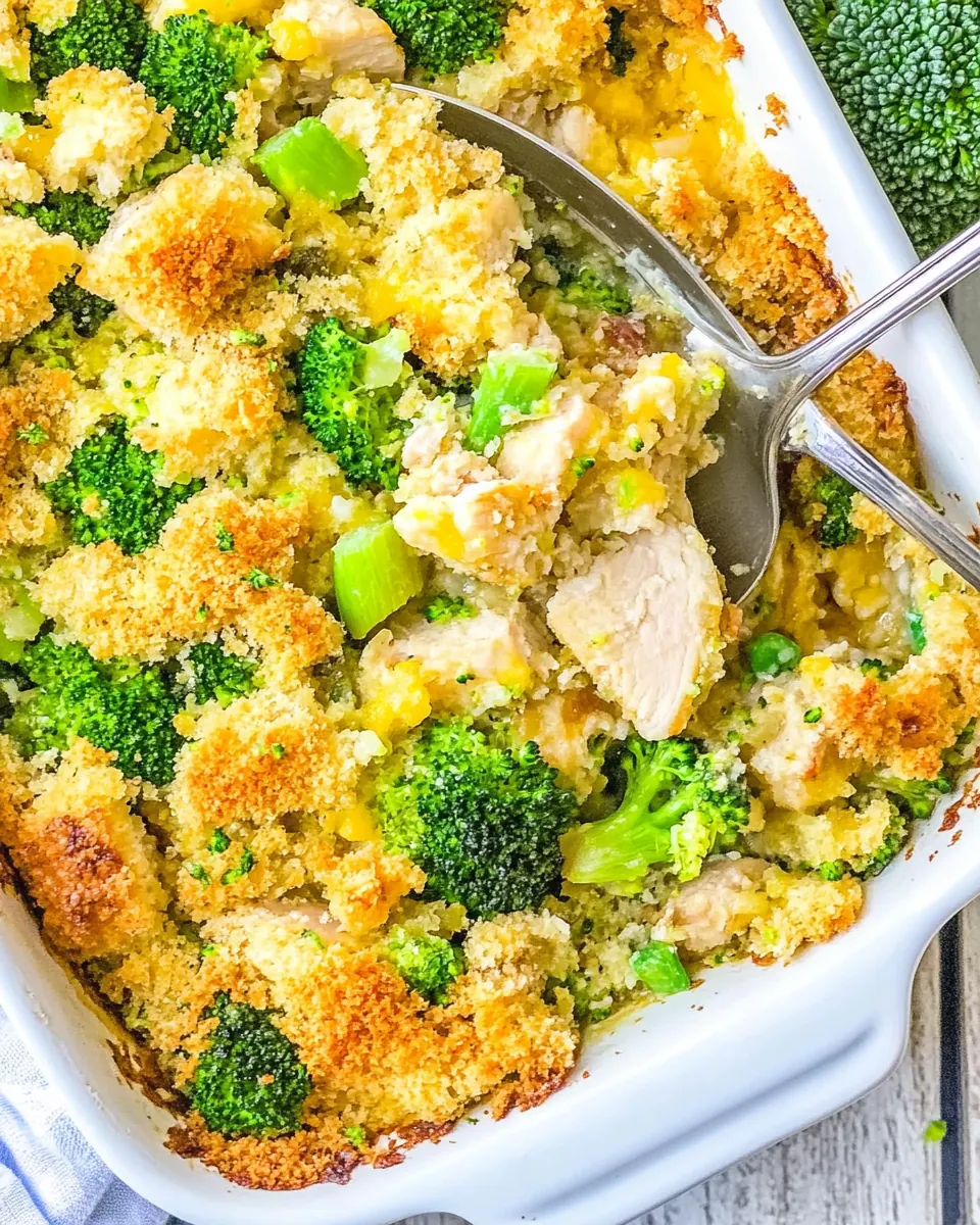 Chicken Broccoli Stuffing Casserole