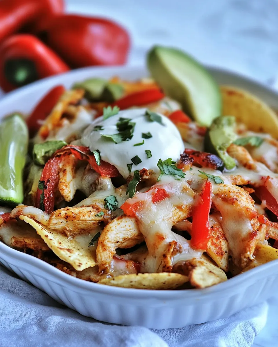 Chicken Fajita Nachos