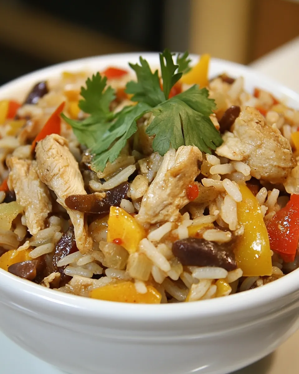 Chicken Fajita Rice Bowl
