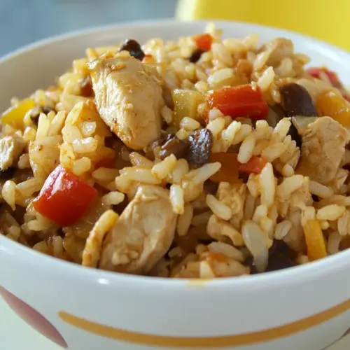 Chicken Fajita Rice Bowl