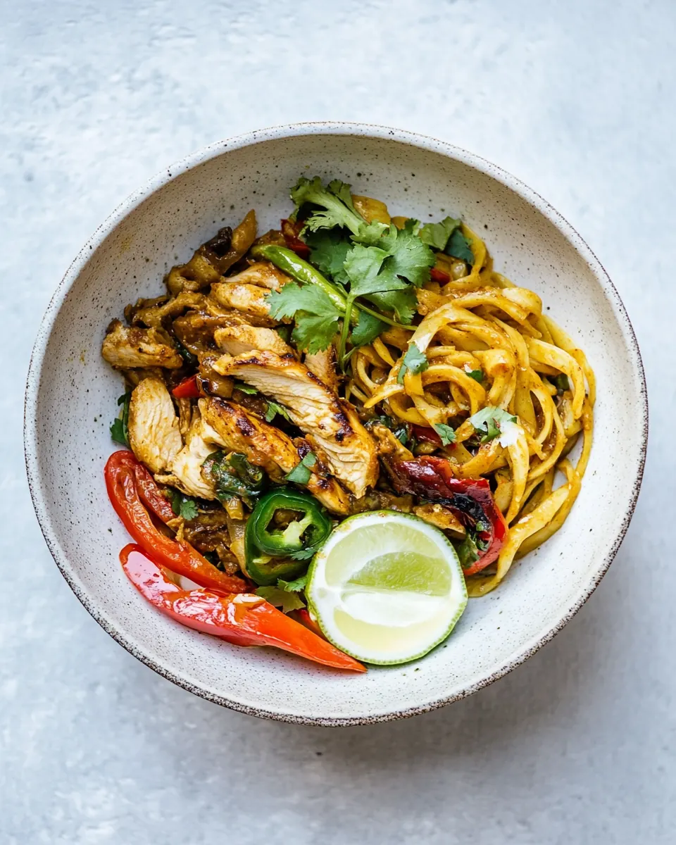 Chicken Fajita Zoodle Bowls