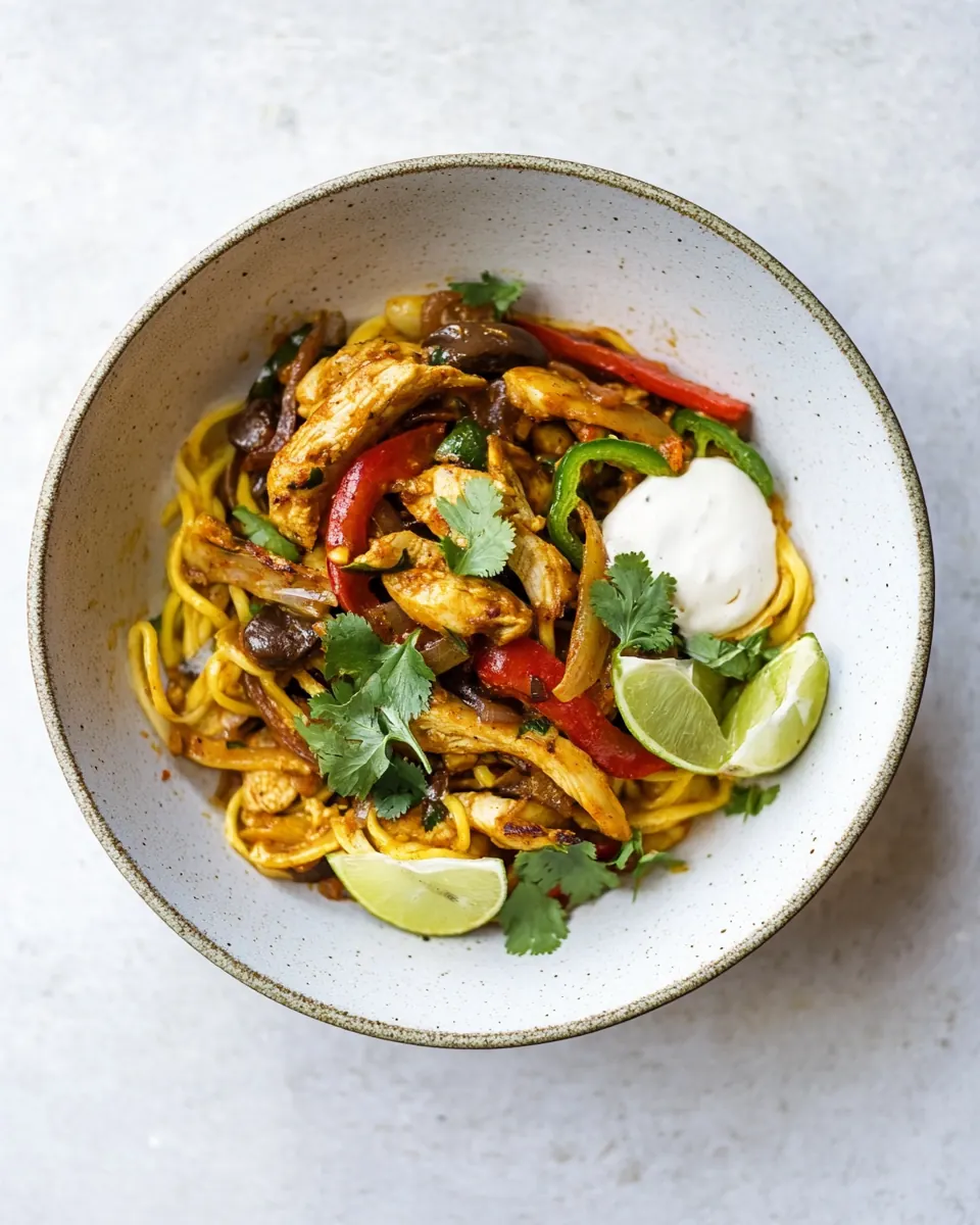 Chicken Fajita Zoodle Bowls