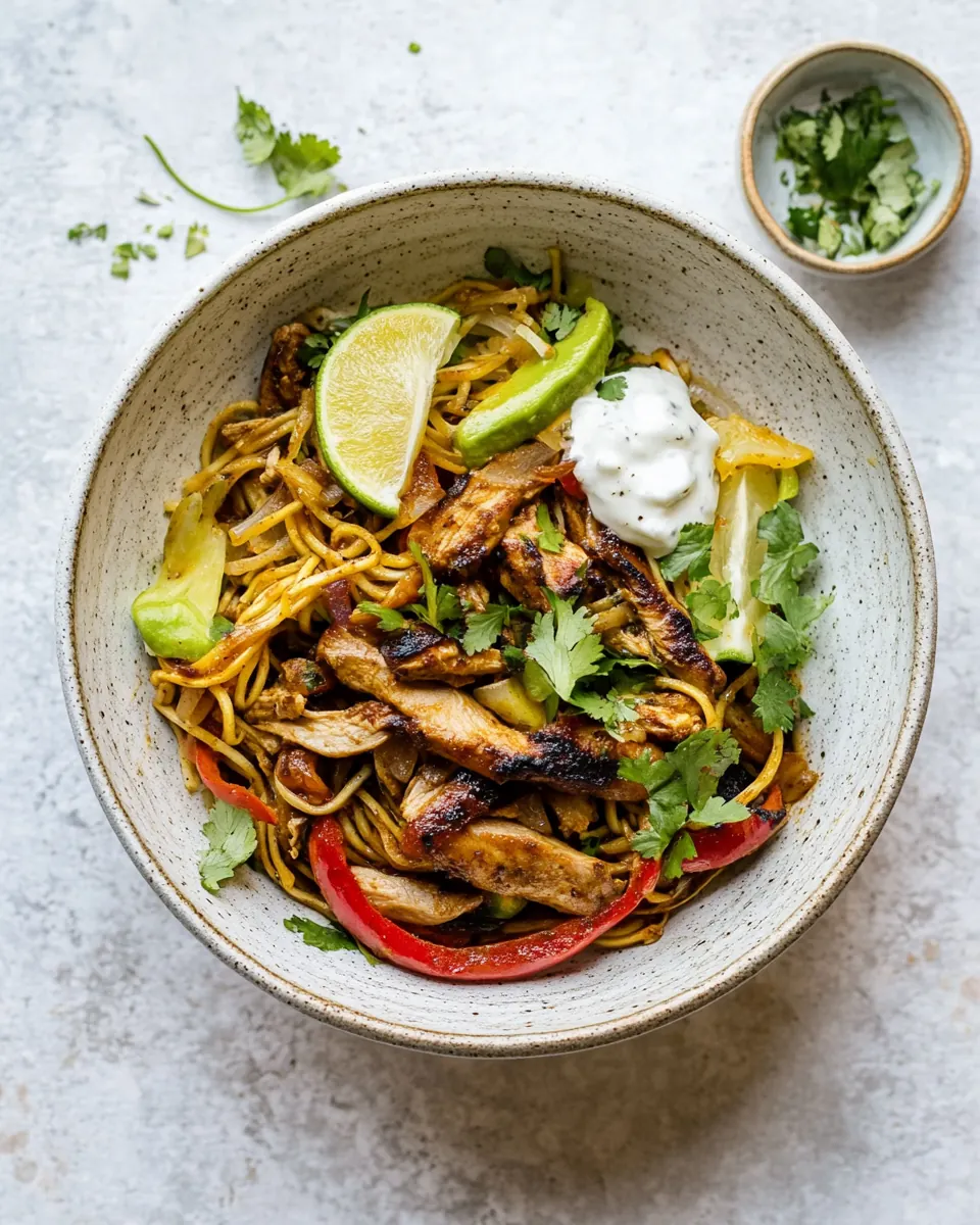Chicken Fajita Zoodle Bowls