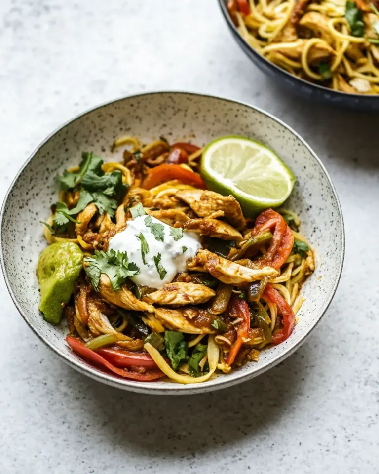 Chicken Fajita Zoodle Bowls