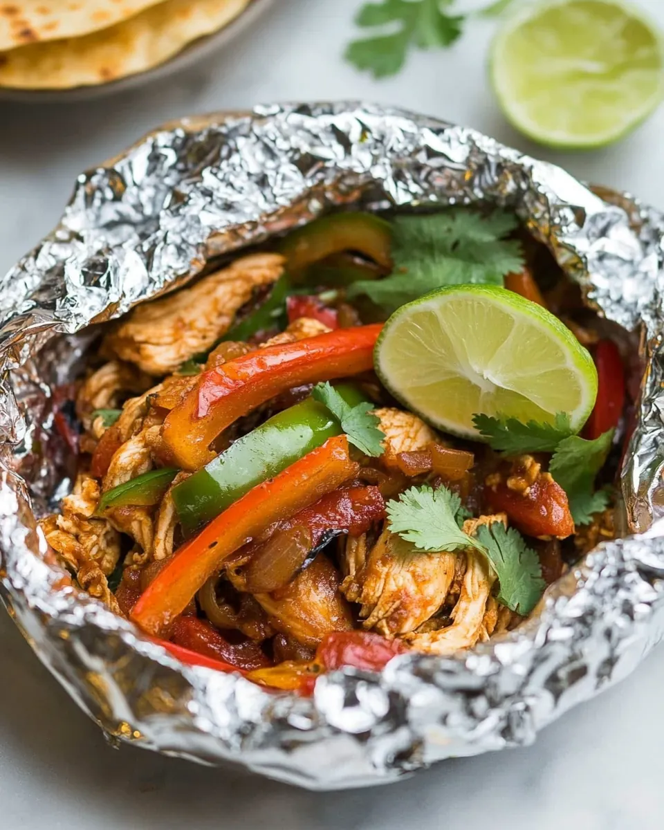 Chicken Fajitas Foil Packets