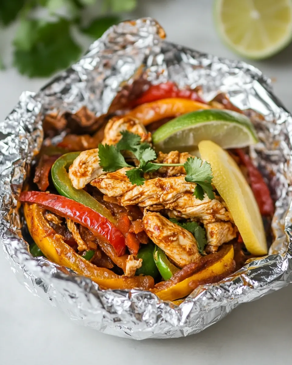 Chicken Fajitas Foil Packets
