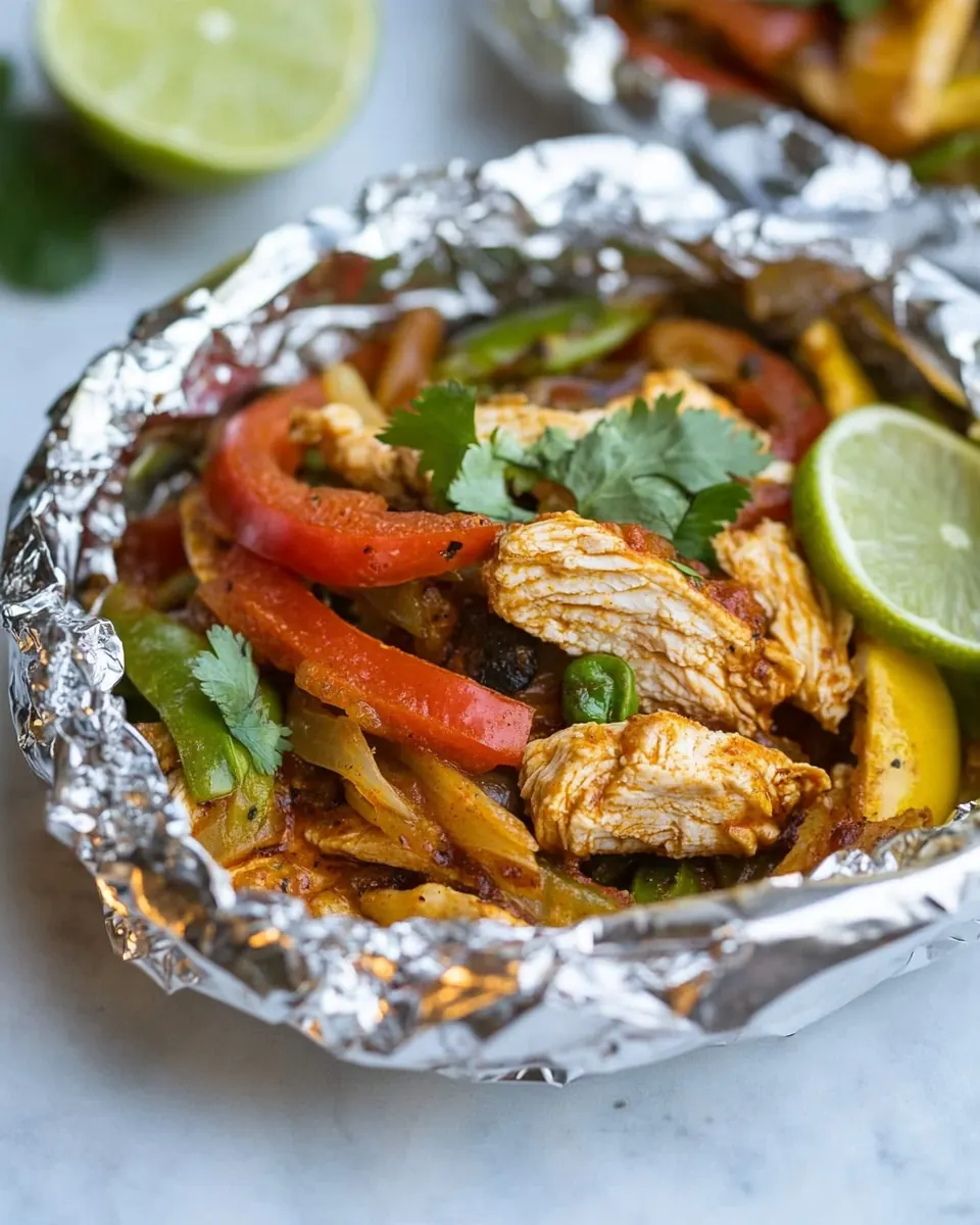 Chicken Fajitas Foil Packets