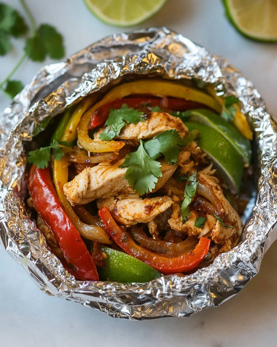 Chicken Fajitas Foil Packets