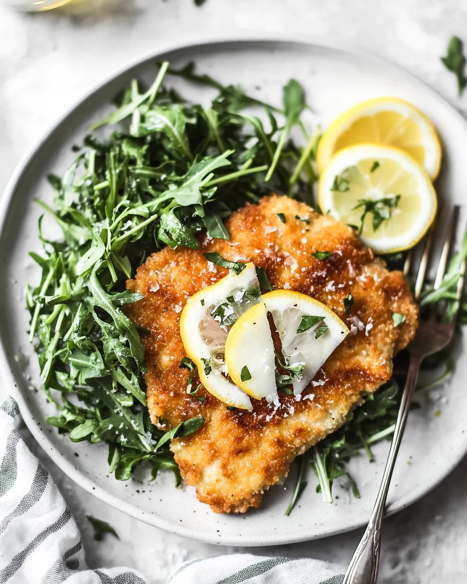 Chicken Milanese With Lemony Arugula Salad