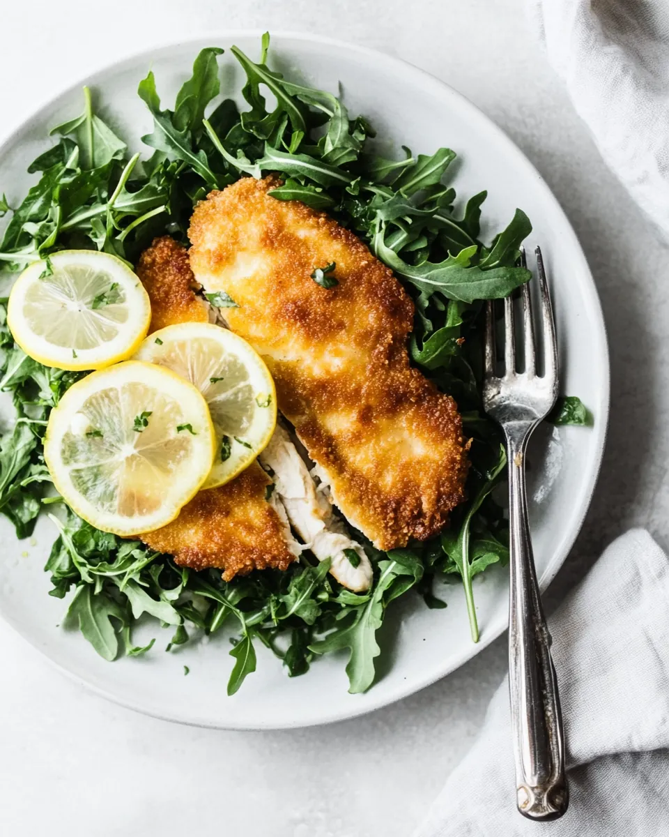 Chicken Milanese With Lemony Arugula Salad