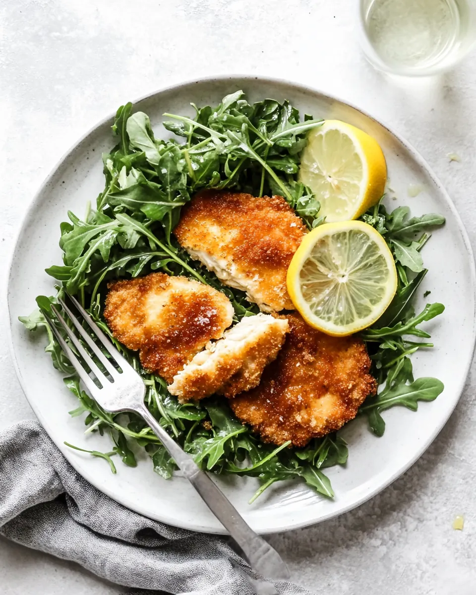 Chicken Milanese With Lemony Arugula Salad