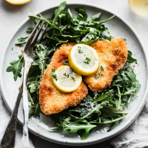 Chicken Milanese With Lemony Arugula Salad