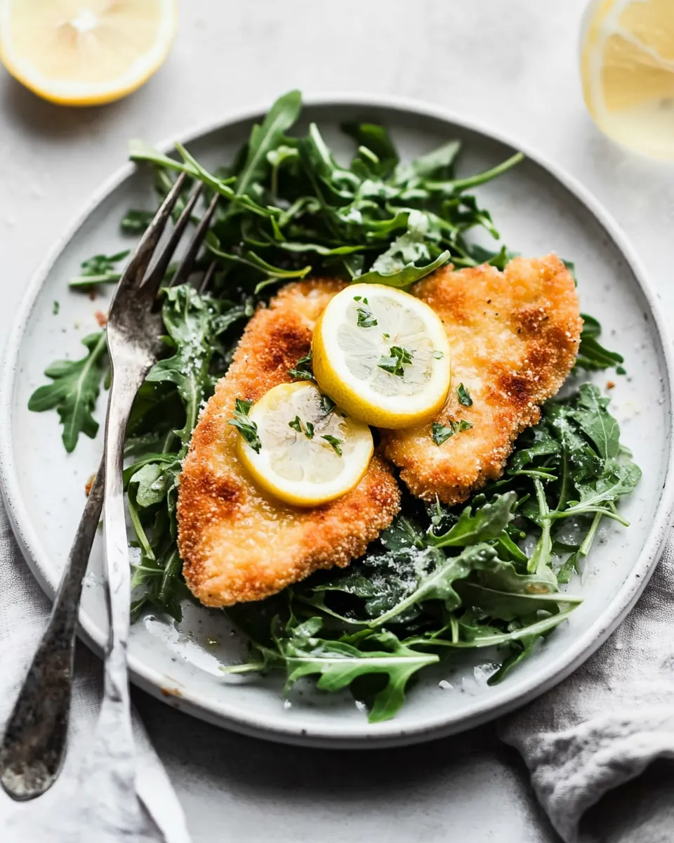 Chicken Milanese With Lemony Arugula Salad