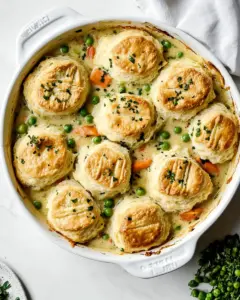 Chicken Pot Pie with Biscuits
