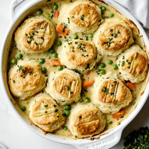 Chicken Pot Pie with Biscuits