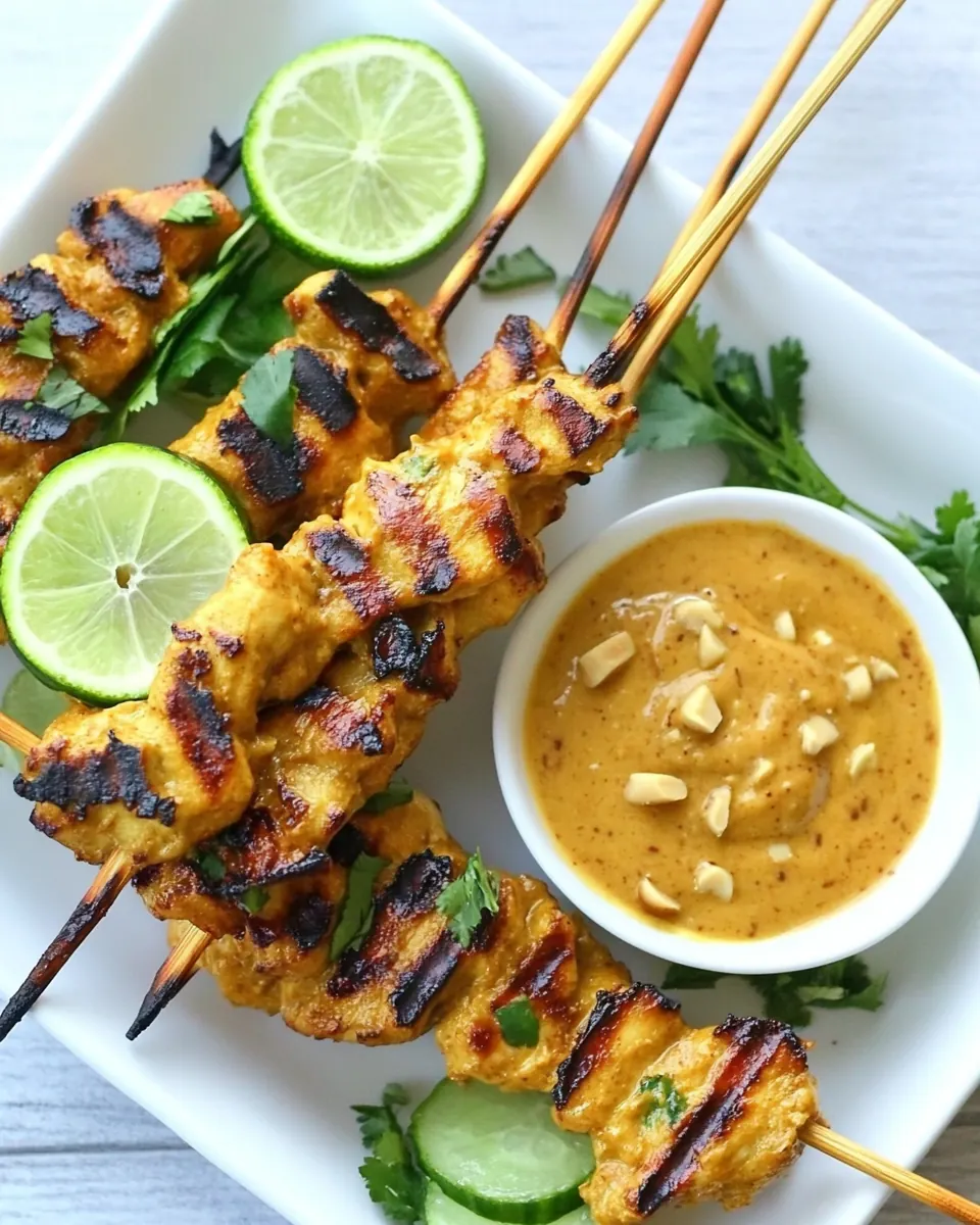 Chicken Satay with Spicy Peanut Sauce