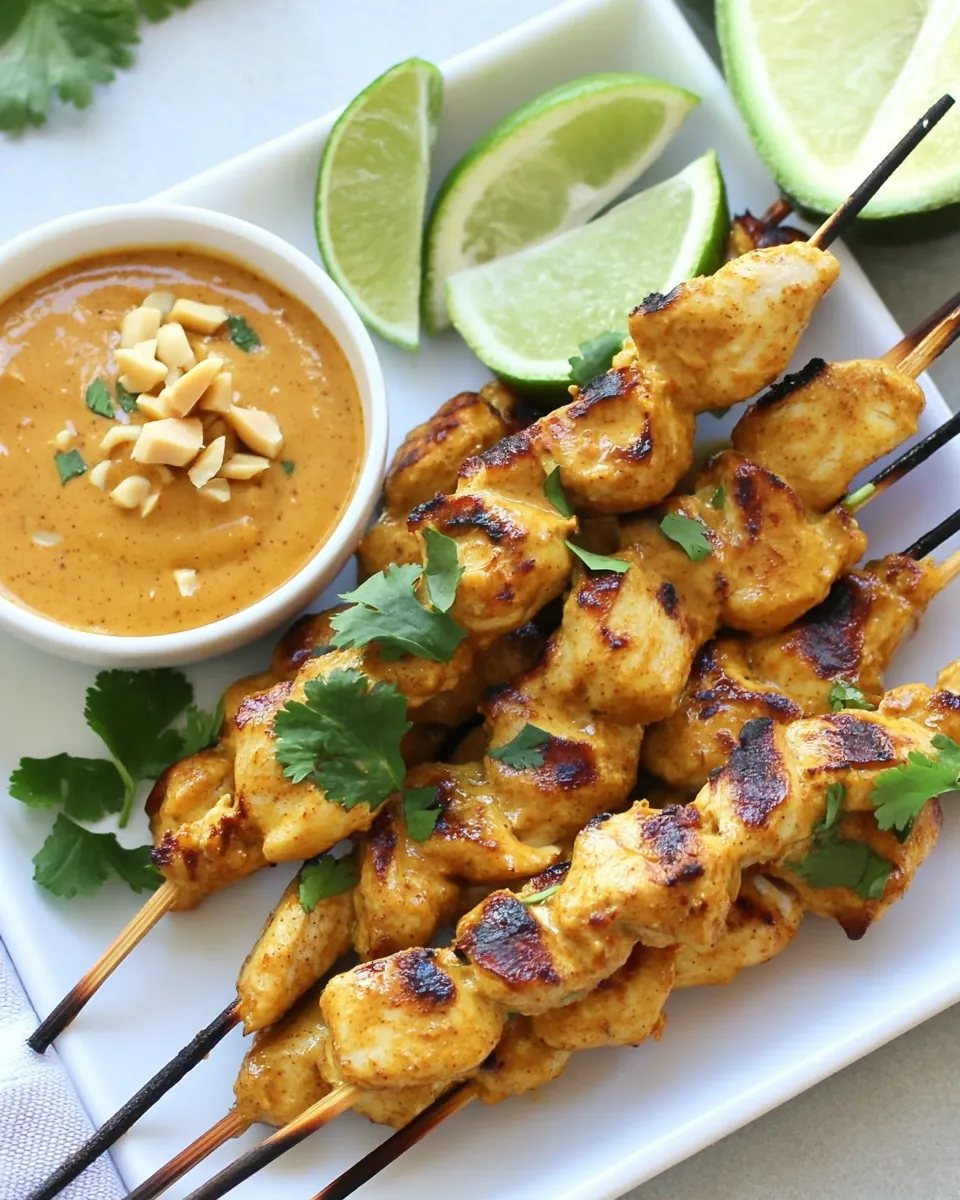 Chicken Satay with Spicy Peanut Sauce