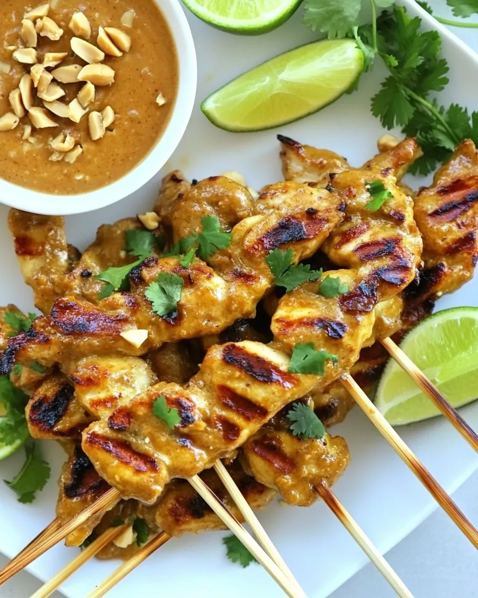 Chicken Satay with Spicy Peanut Sauce