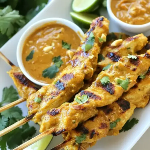 Chicken Satay with Spicy Peanut Sauce