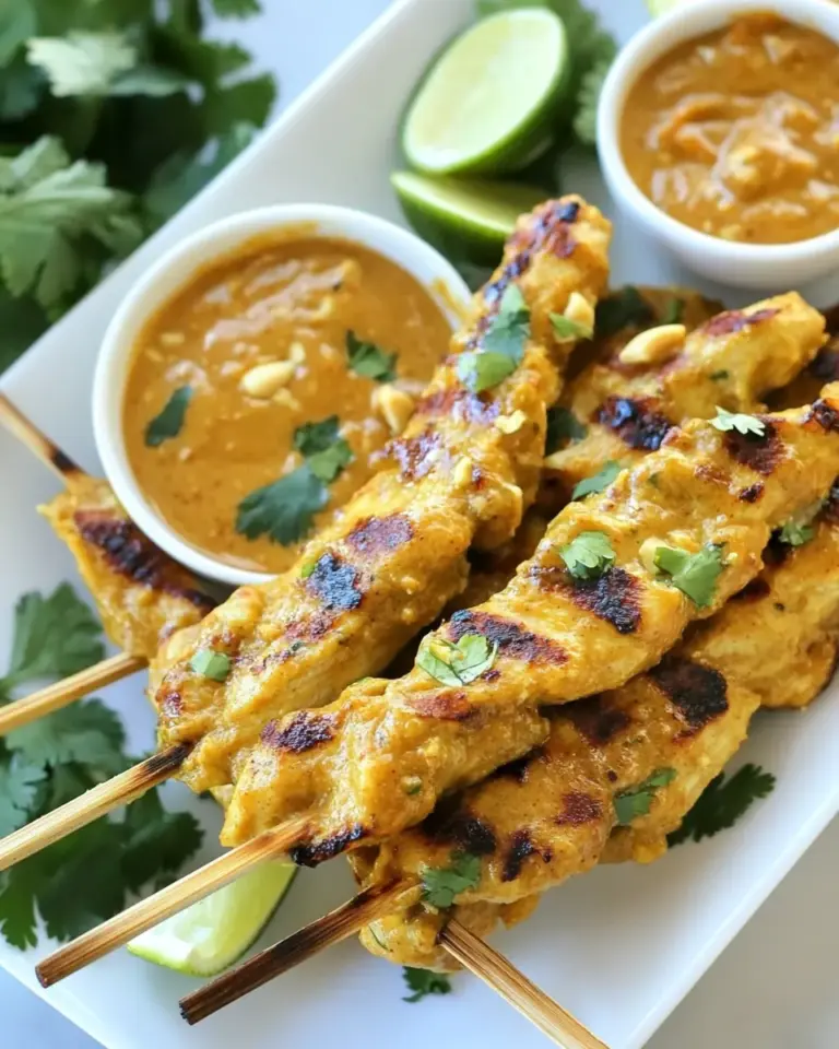 Chicken Satay with Spicy Peanut Sauce