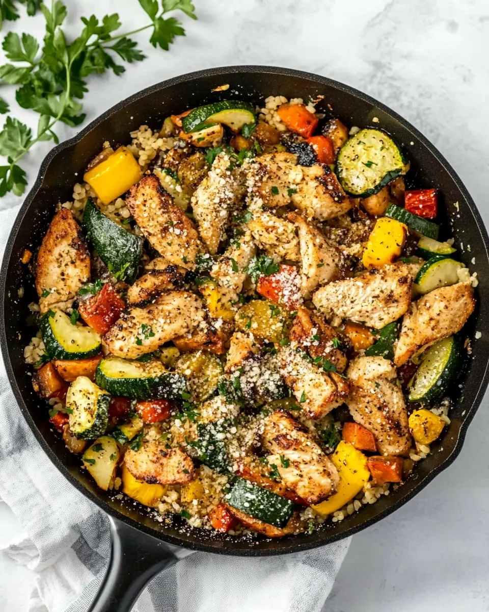 Chicken and Garden Vegetable Skillet