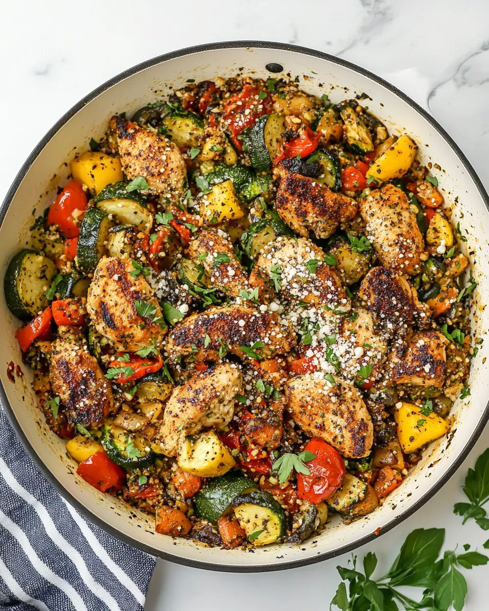 Chicken and Garden Vegetable Skillet