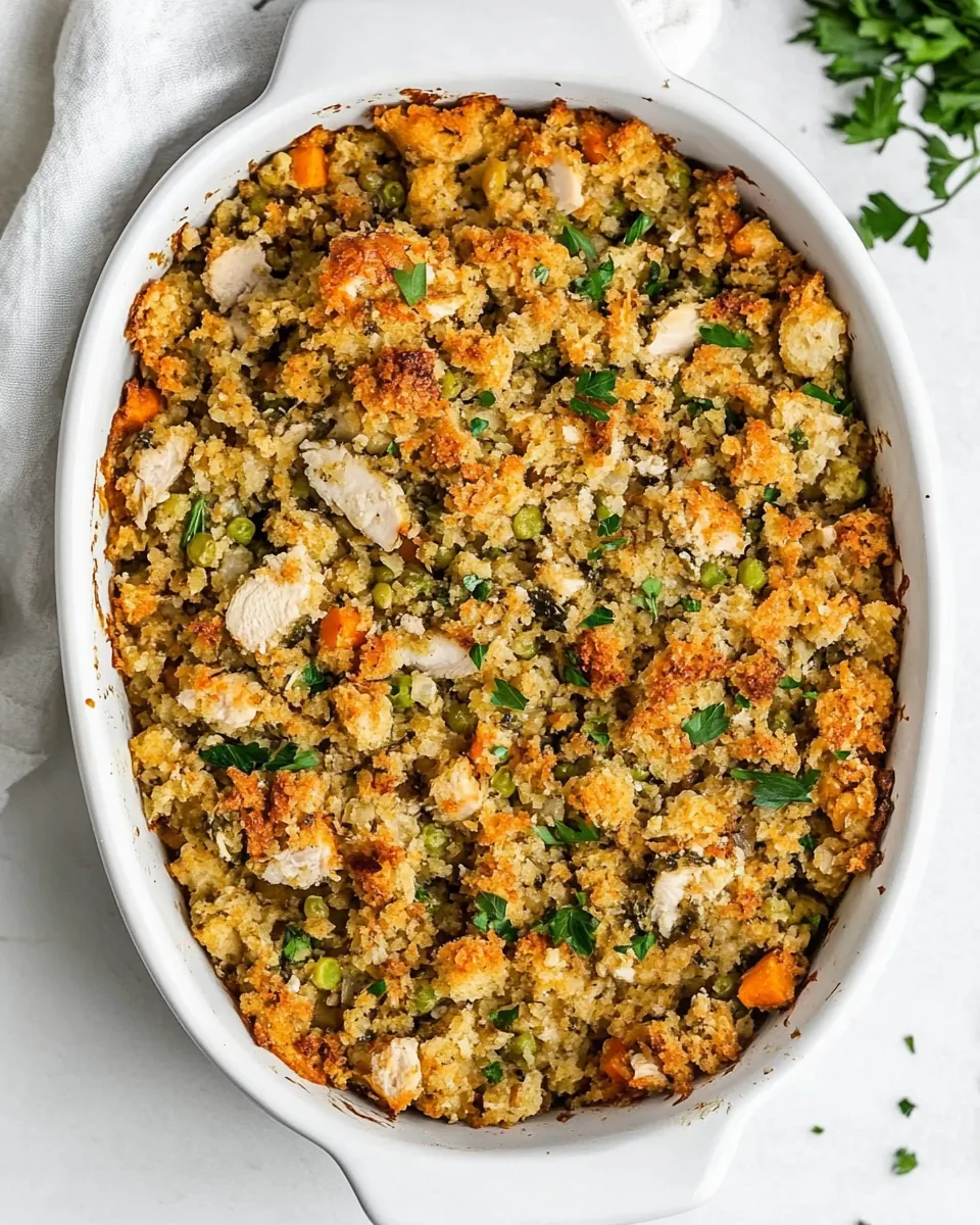 Chicken and Stuffing Casserole