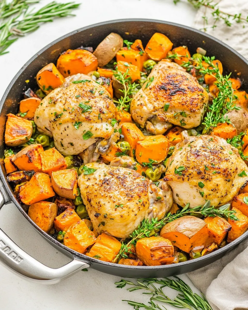 Chicken and Sweet Potato Skillet