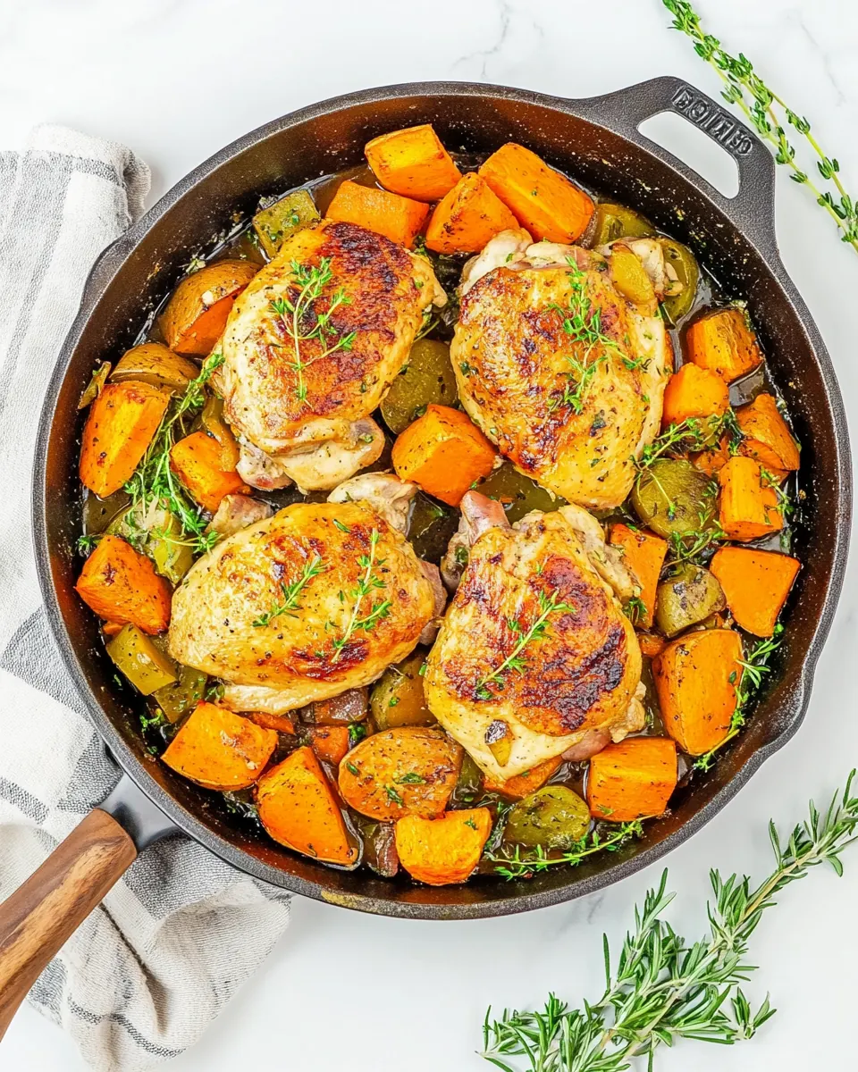 Chicken and Sweet Potato Skillet
