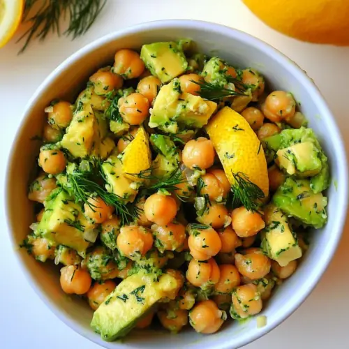 Chickpea Avocado Salad with Lemon and Dill