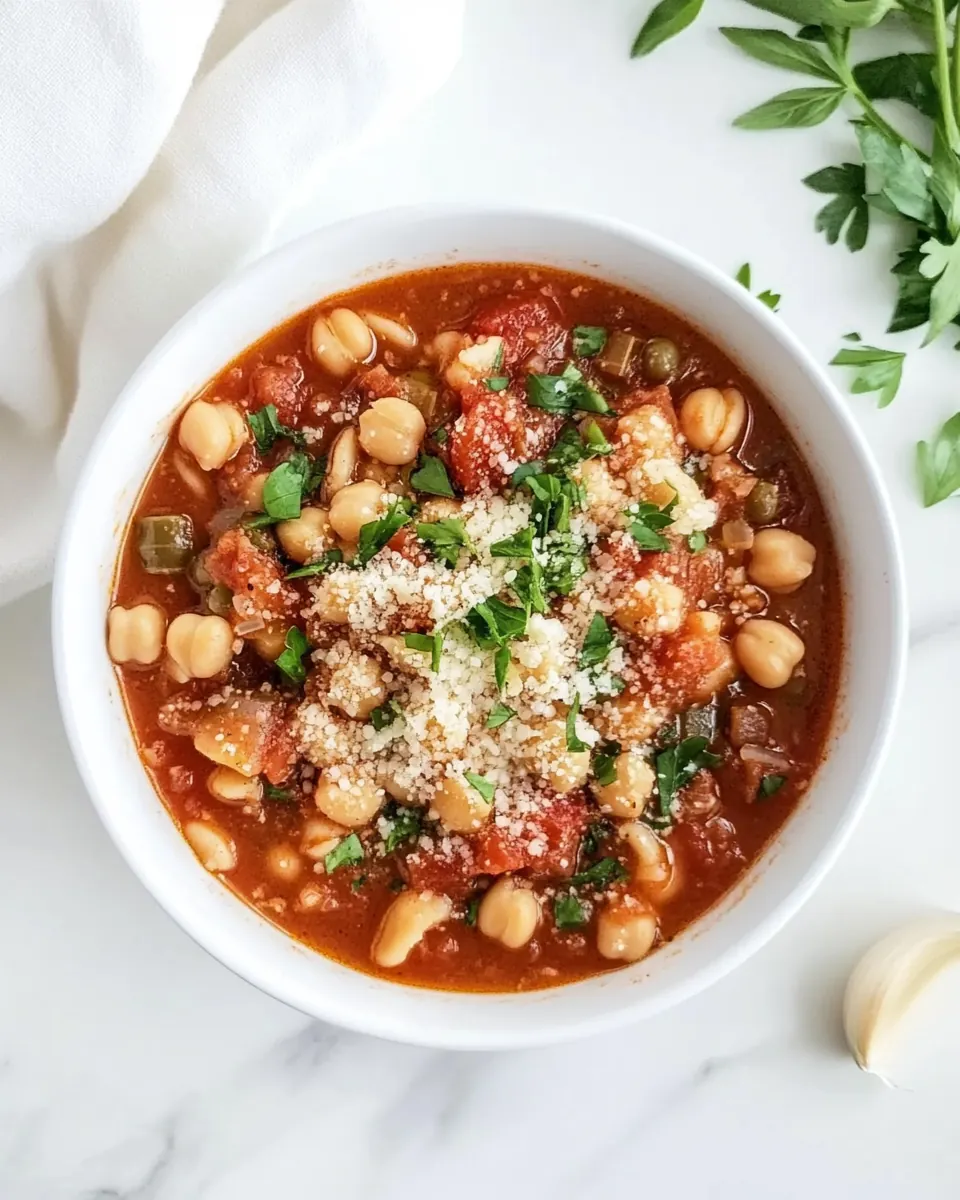 Chickpea Pasta Soup