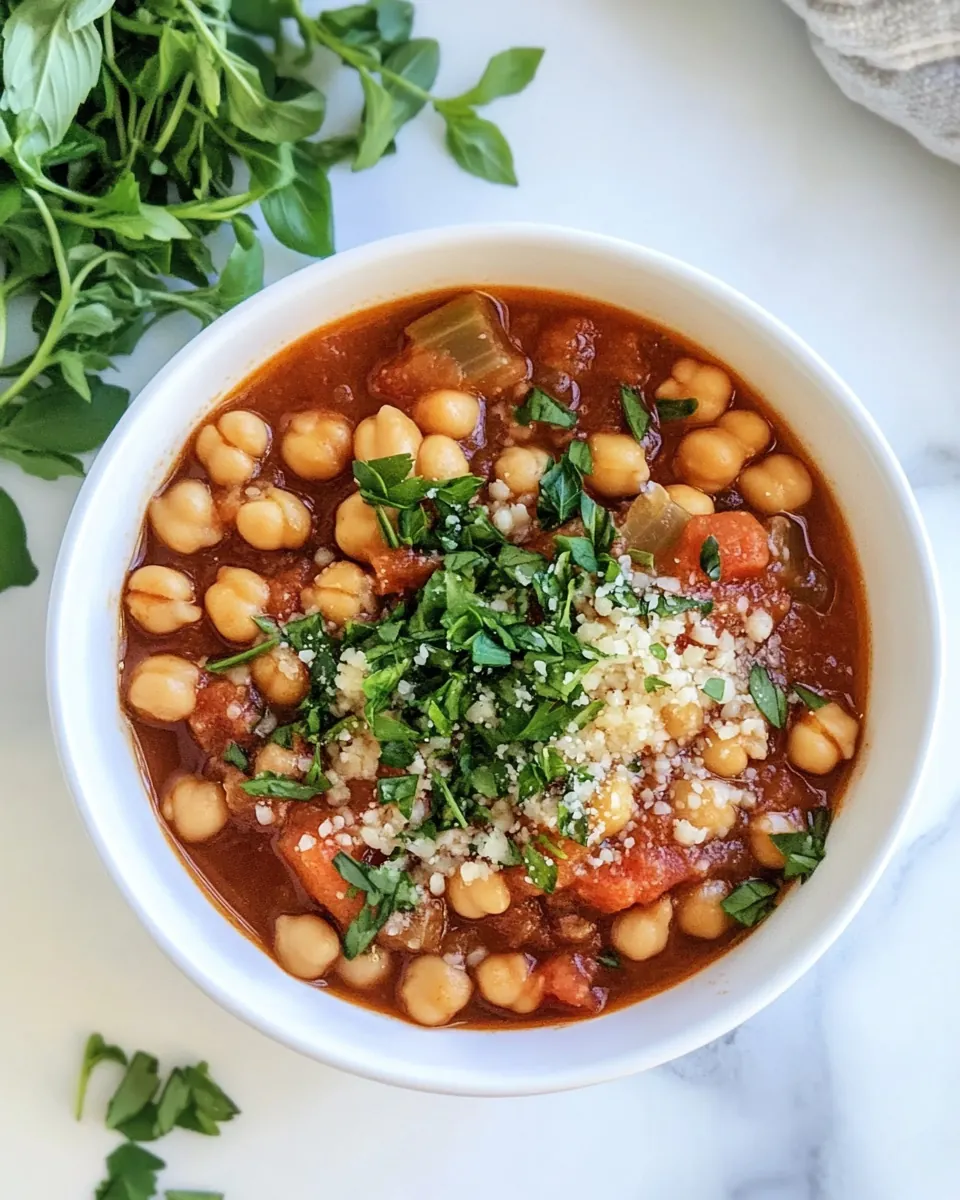 Chickpea Pasta Soup