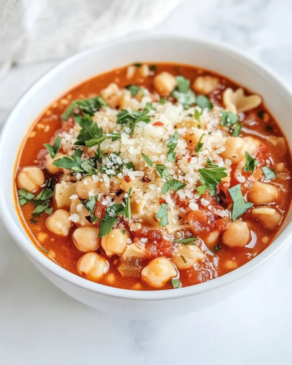 Chickpea Pasta Soup