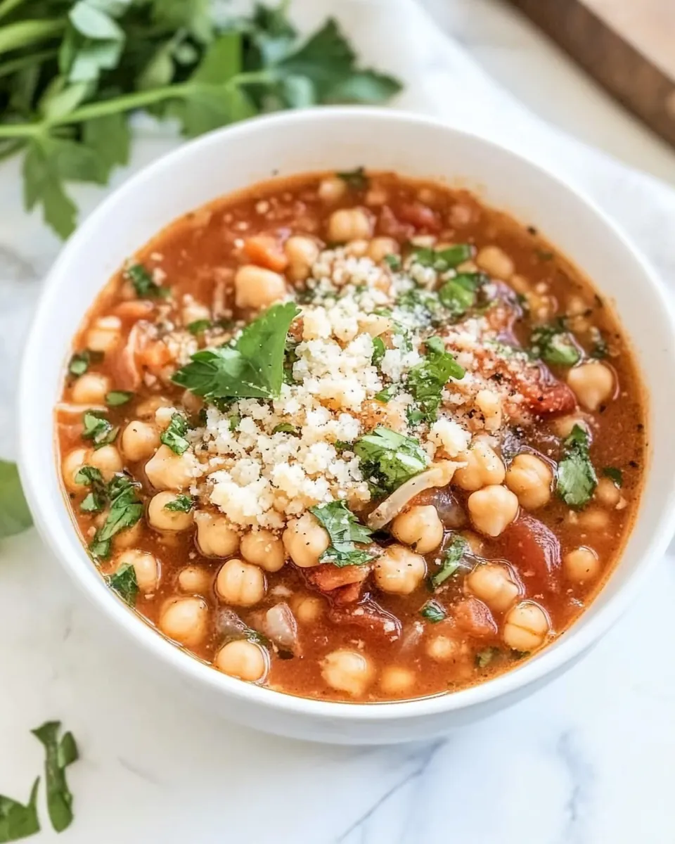 Chickpea Pasta Soup
