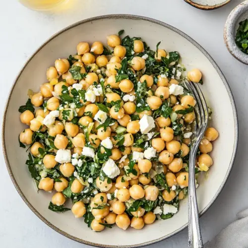 Chickpea Salad with Lemon Vinaigrette and Feta