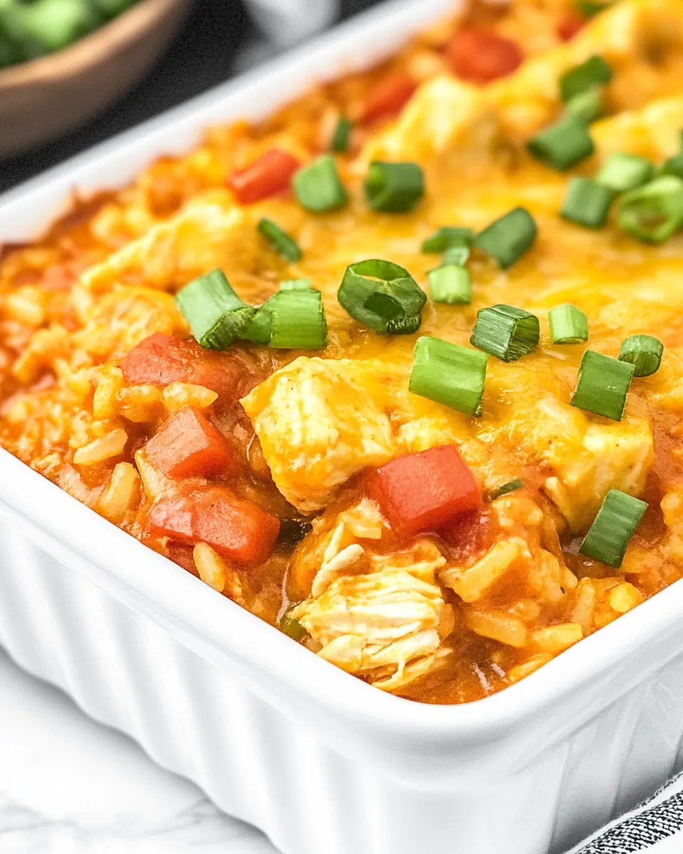 Chili Cheese Chicken Rice Casserole