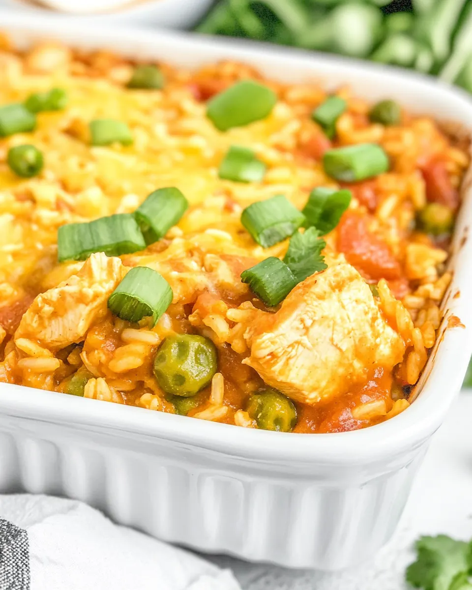 Chili Cheese Chicken Rice Casserole