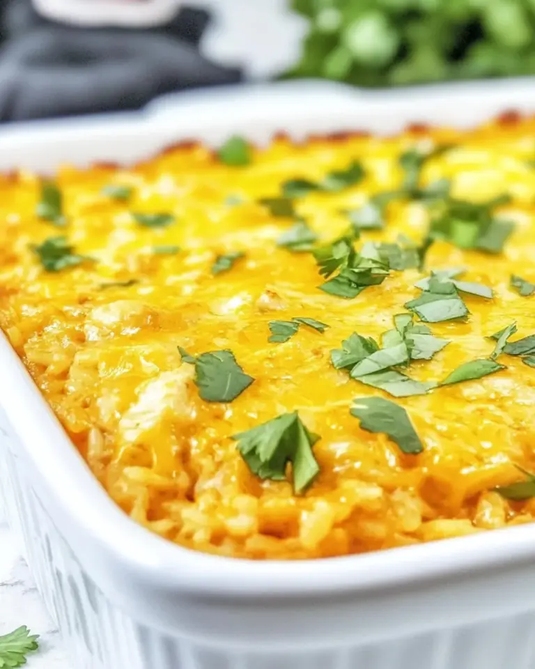 Chili Cheese Chicken Rice Casserole