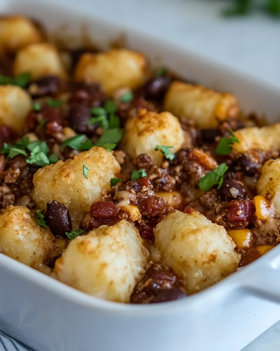 Chili Tater Tot Casserole