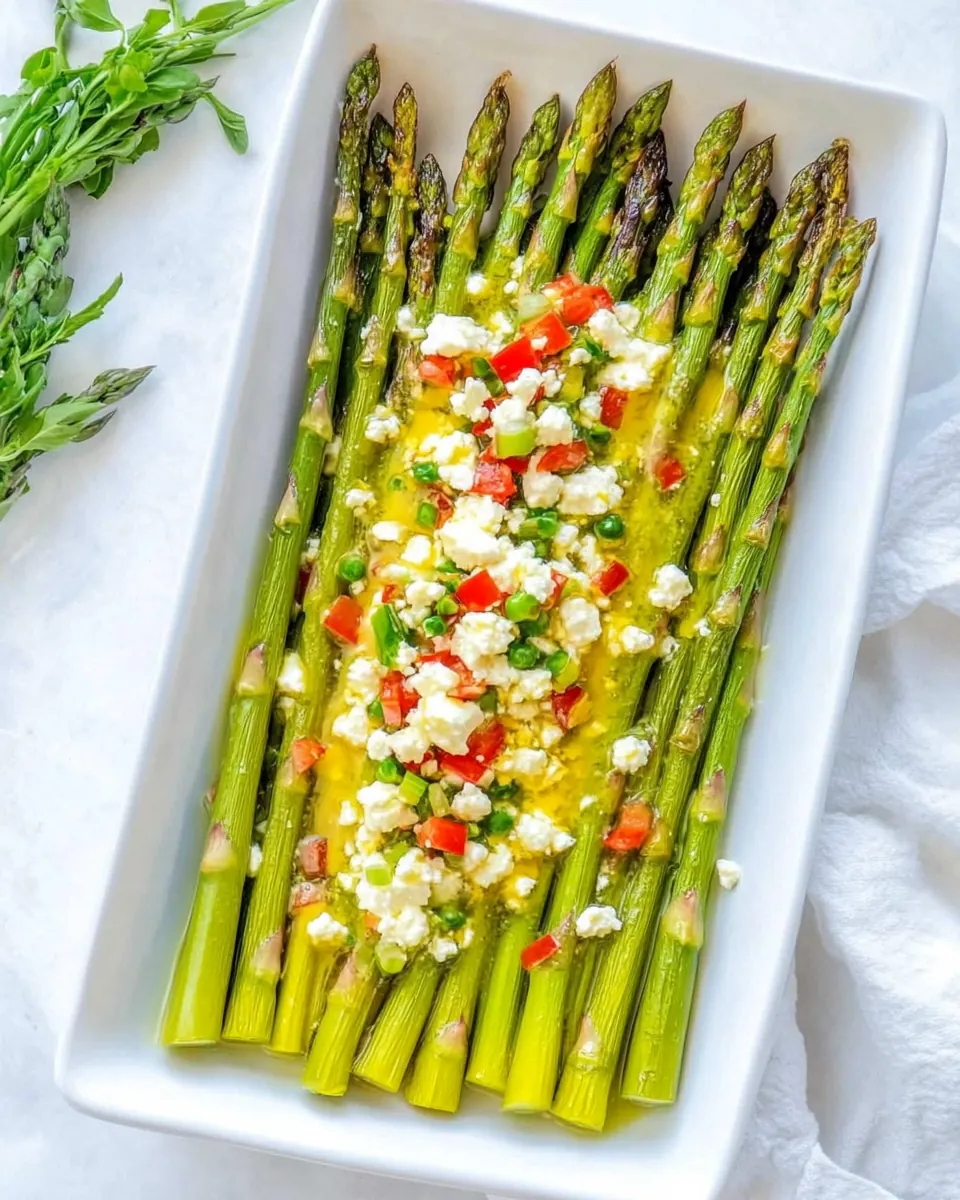 Chilled Asparagus with Feta Vinaigrette