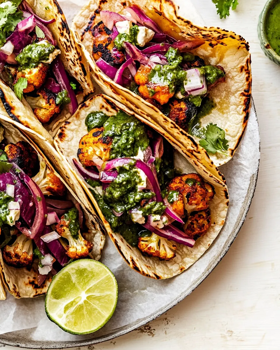 Chimichurri Cauliflower Tacos