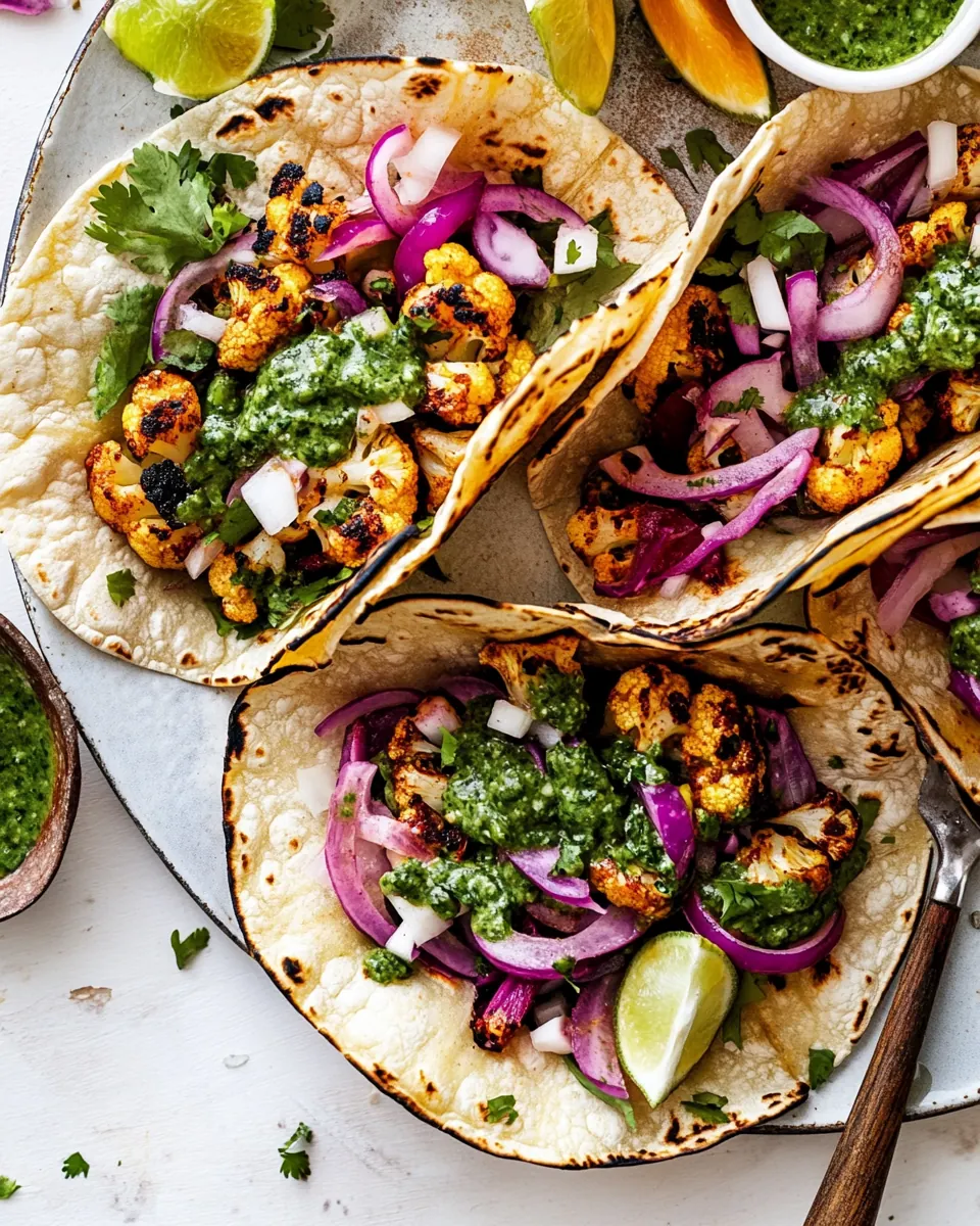 Chimichurri Cauliflower Tacos