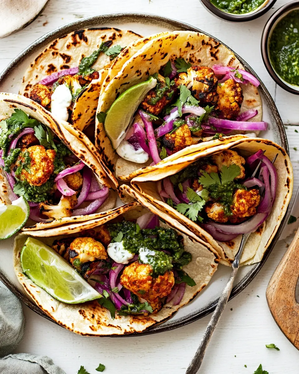 Chimichurri Cauliflower Tacos