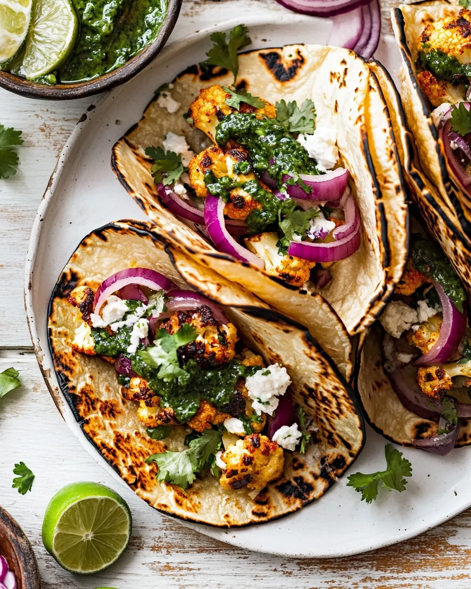 Chimichurri Cauliflower Tacos