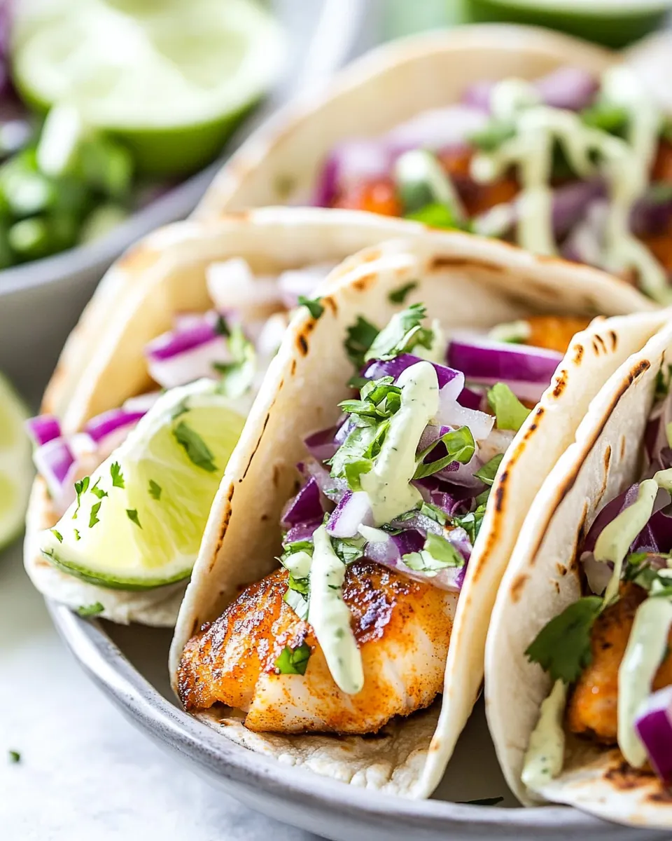 Chipotle Lime Fish Tacos