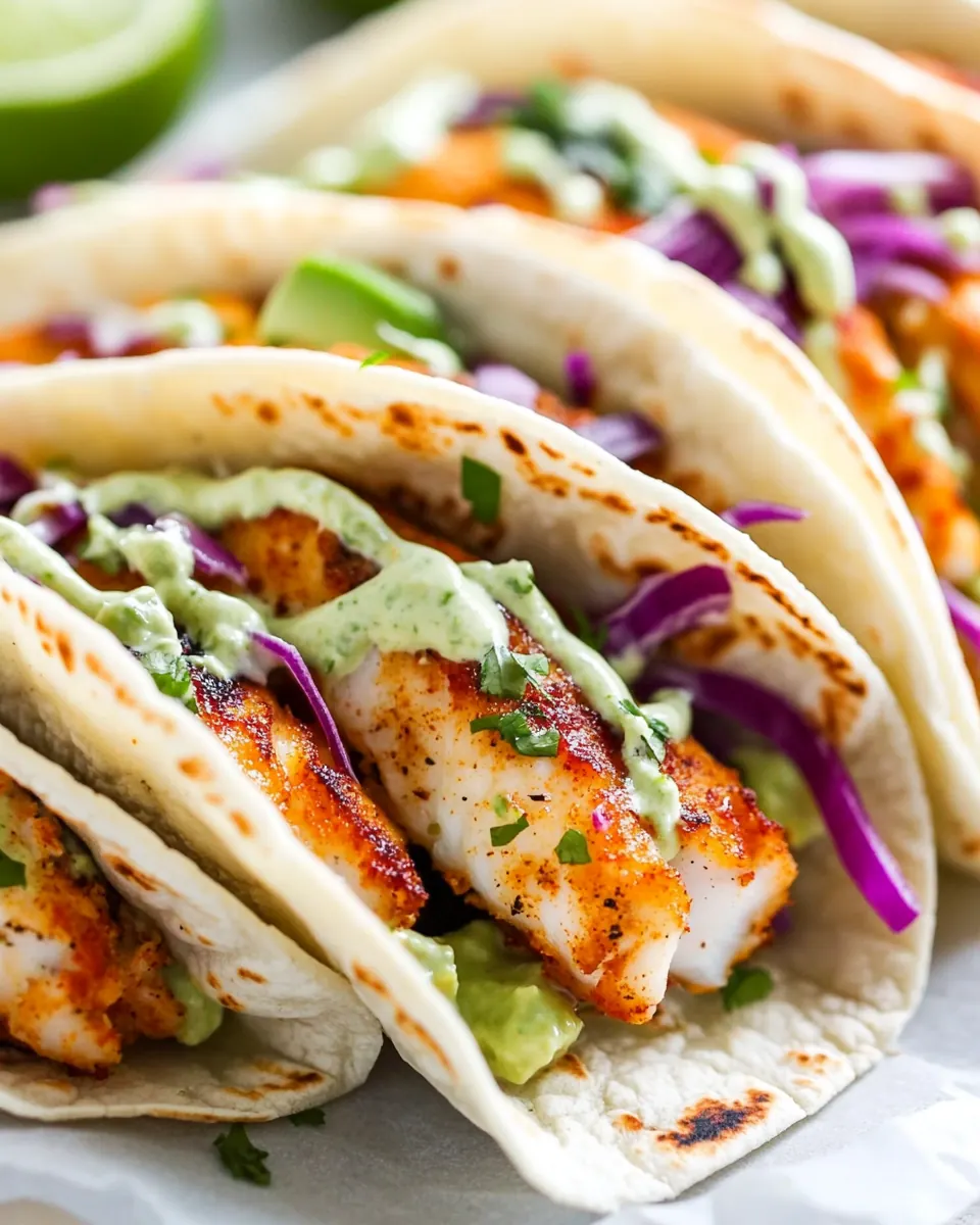 Chipotle Lime Fish Tacos